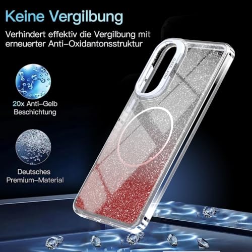 Coque Samsung Galaxy S24 Plus violette antichoc avec support d'objectif pailleté