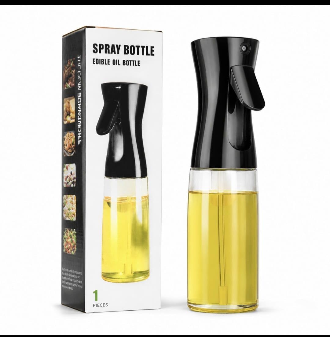 Pokhak Glass Olive Oil Sprayer Bottle 250ml for Air Fryer Cooking BBQ