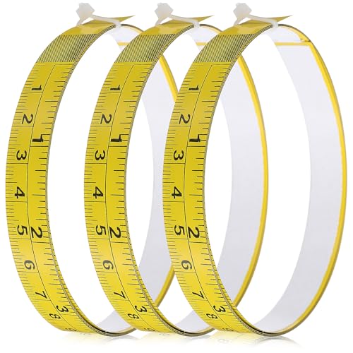 3 Pcs cinta métrica adhesiva de acero 1 metro