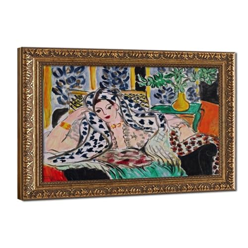 Matisse Toile Odalisque Catherine La Rose cadre intégré pour mur vide sans effort