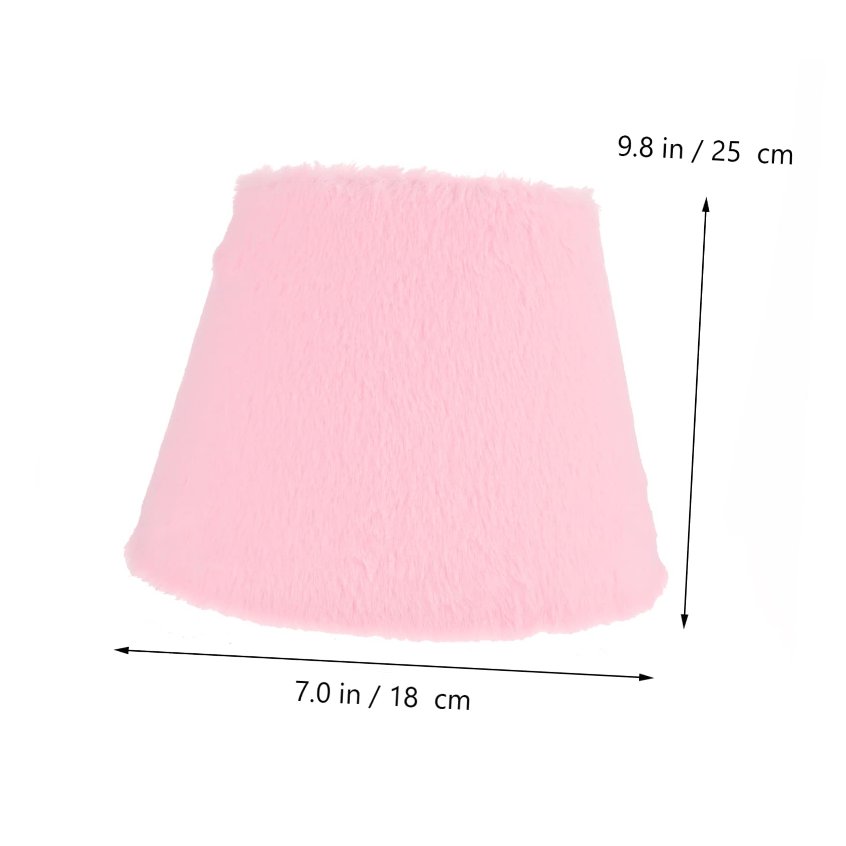 VILLCASE Pink Plush Lamp Shade Bedside Lamp Cover Modern Light Shade Replacement for E27 Bulbs