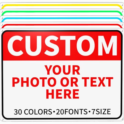 Bulk Custom Signs Outdoor Metal Sign Personalized Signs for Business Office Home Road Signs Garden Signs Parking Signs Decorative Signs 12x8
