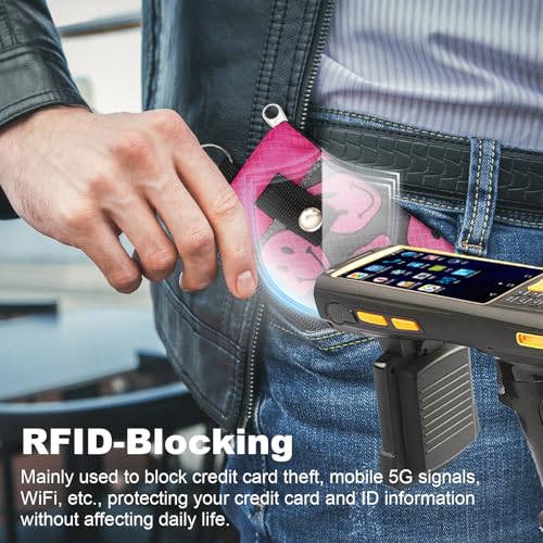 Image of Minimalist RFID Wallet with Lanyard, Multi-functional ID Case with 2 Zipper Pockets and Key Chain for Men and Women, Tactical Badge Pouch Cards Holder, Coin Purse for Travel Sports - Two-Tone