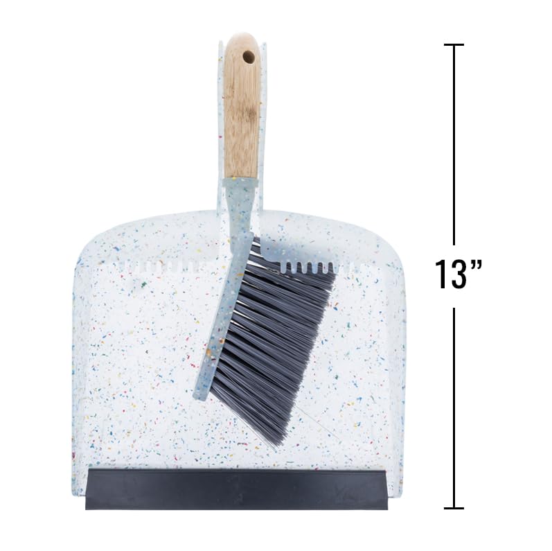 Beille 4pc Modern Bamboo Cleaning Supplies Kitchen Household Essentials Complete Set, Multicolor