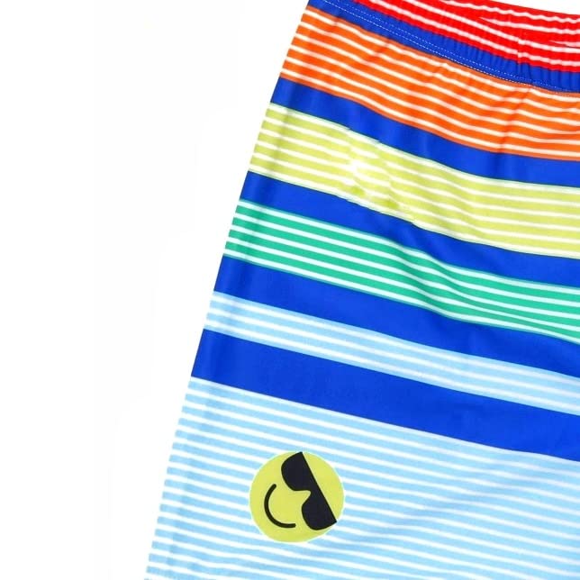 Yellow Bee Striped Trunks for Boys, 10-12 Years, Multi Multicolour 2