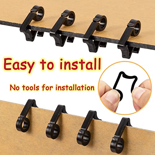 Kockuu Christmas Gutter Light Clips Hooks For Outdoor Hanging String Lights - 120Pcs Black Plastic Light Hanger Hooks For Outside Rope Lights #TOP3