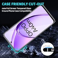Lutree für OPPO A40/ OPPO A40M für Panzerglas Schutzfolie, 2+2 Stück Schutzglas + Kameraschutz Folie, 9H Härte HD Displayschutz Bläschenfrei Anti- Kratzer Displayfolie – Ansicht 5