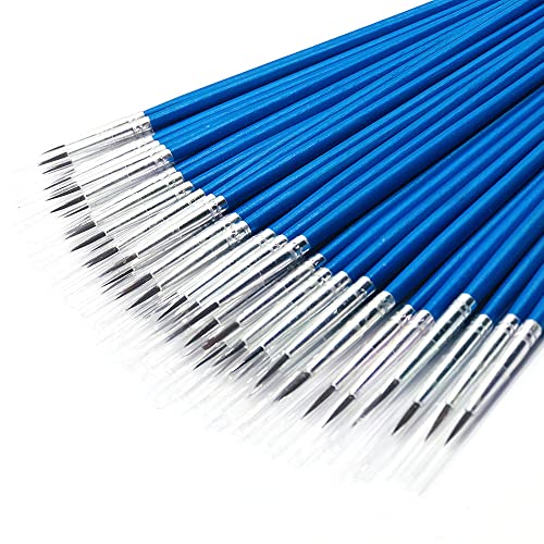 Ruihcby[60 Pack] Pointed Round Painting Brush,Hand Made Thread Drawing Brush,Detail Paint Brush For Acrylic, Oil And Watercolor (M(#00)) #TOP6