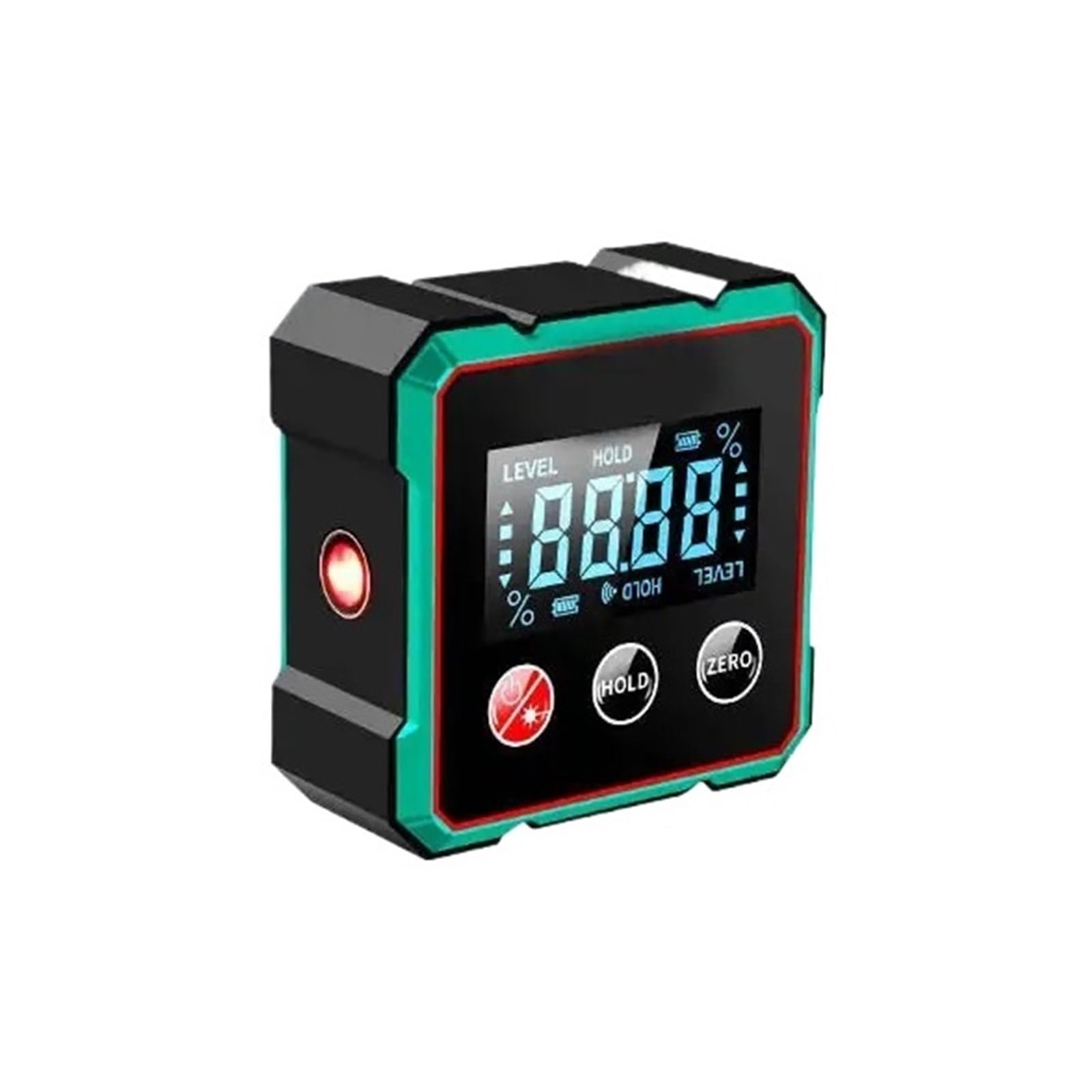 Bnvewr 1 Digital Angle Finder, Magnetic Digital Angle Finder Protractor Inclinometer Level Magnets Ruler Slope,Inclinometer(With-L)