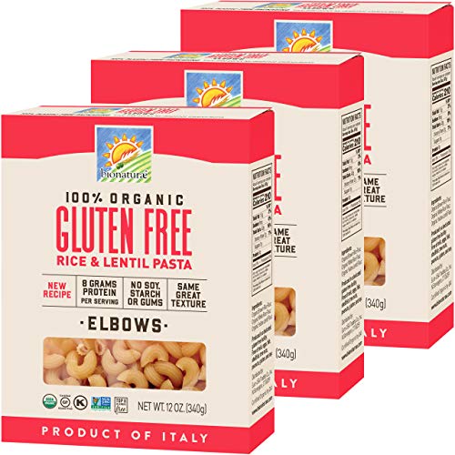 Bionaturae Elbows Organic Gluten Free Pasta | Non-GMO | Kosher | USDA Certified Organic | Made in Italy | 12 oz (3 Pack)