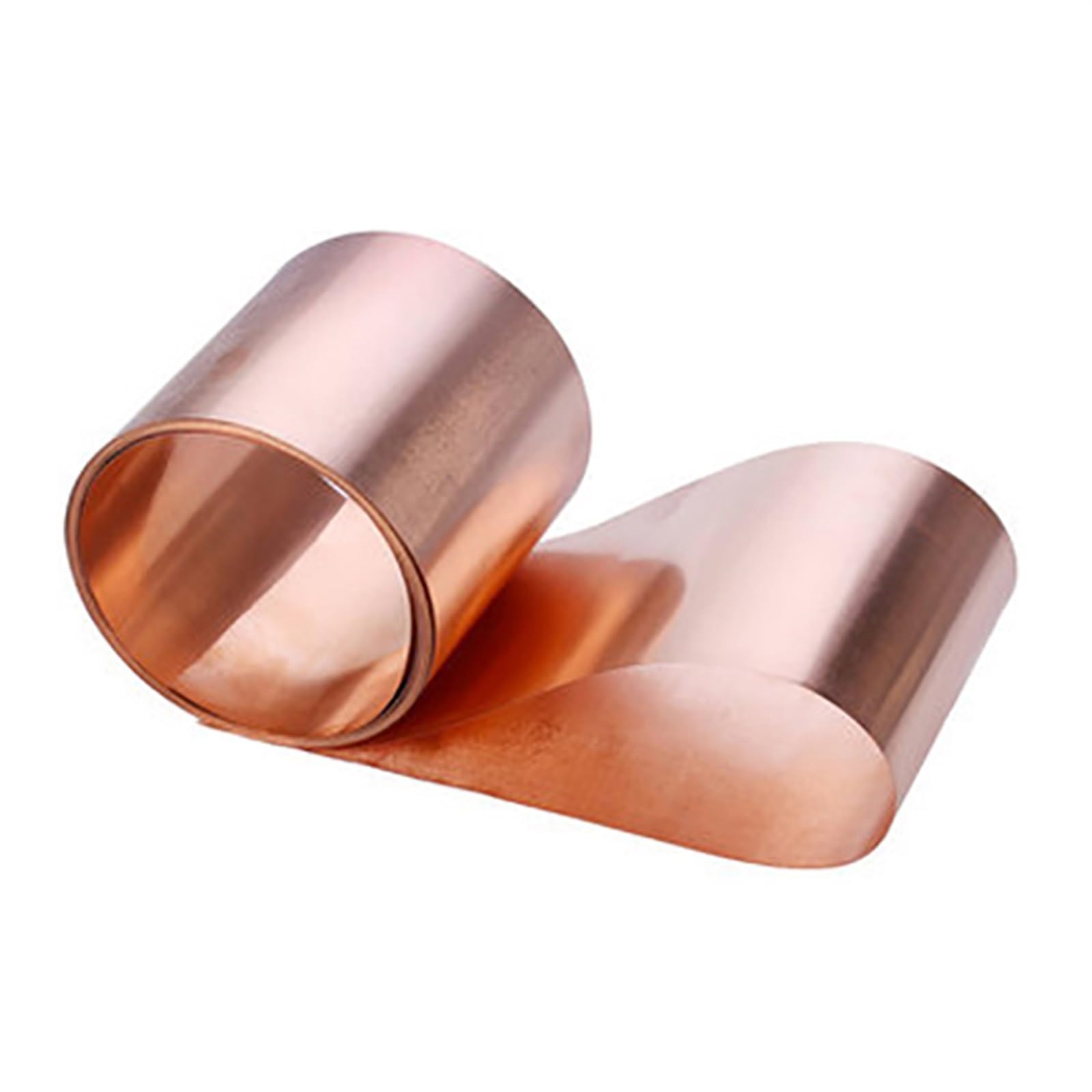 Xuulan Reines Kupferblech Ultradünne Kupferstreifen, 99,9% reines Kupfer, Cu-Metallblech, Folienplatte, Dicke 0,01 mm bis 1 mm, Breite 100 mm 200 mm(1mm x 100mm x 1Meter)