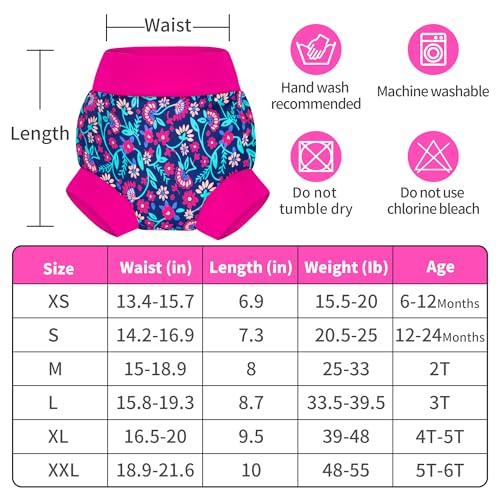 Image of BIG ELEPHANT Baby Swim Diapers 3-Pack, Reusable Swimming Diapers