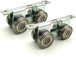 RHKING 4 Wheel Light Duty Trolley Assembly Roller Trolley Easy Bolt Installation 2PCS for use with 1-5/8" Wide and All 1-5/8" or Taller Strut Channel