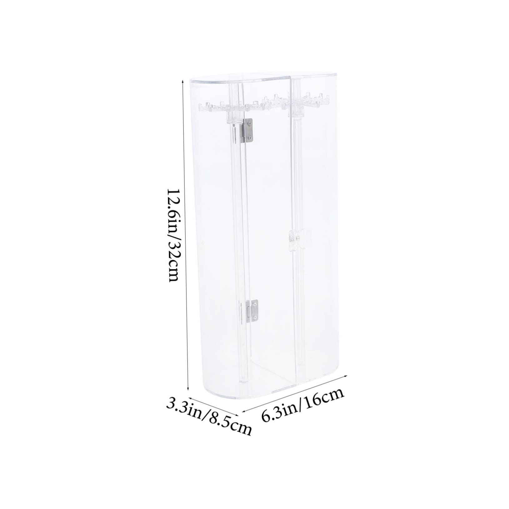 GLEAVI Transparenter Schmuckständer aus Acryl für Halsketten und Ohrringe Schmuckorganizer mit Präsentationsständer Armbandständer zum Aufbewahren und Anzeigen von Schmuck Schmuckregal