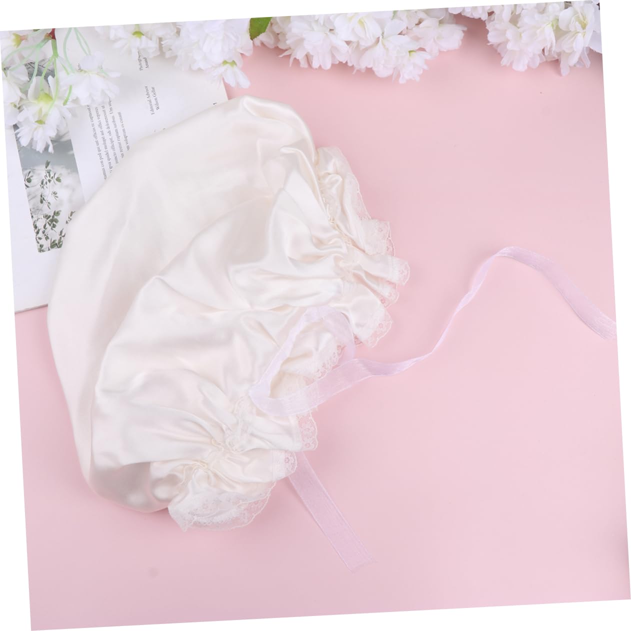 POPETPOP 2 Piezas De Gorro De Satén Para Pelo Largo Banda Ancha De Seda Gorro De Dormir De Lado Ancho Gorro De Chef De Cocina Envolturas Para La Cabeza Para Mujeres Gorro De Seda Para