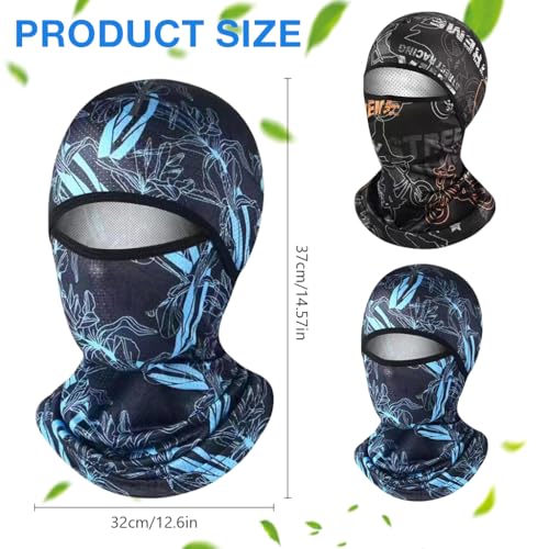 Image of Proberos 2 Pcs Ice Silk Face Mask Balaklava for Men Bike Riding & Biker Head Cover, Outdoor UV Protection Face Mask, Stretchy Breathable Quick-Dry Face Cover for Bike Riding & Outdoor Sports