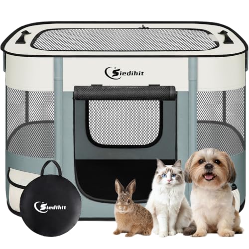 Dog Playpen,Cat Pet Puppy Pen,Portable Playpens for Dogs Indoor Outdoor Travel Camping Use,Foldable...