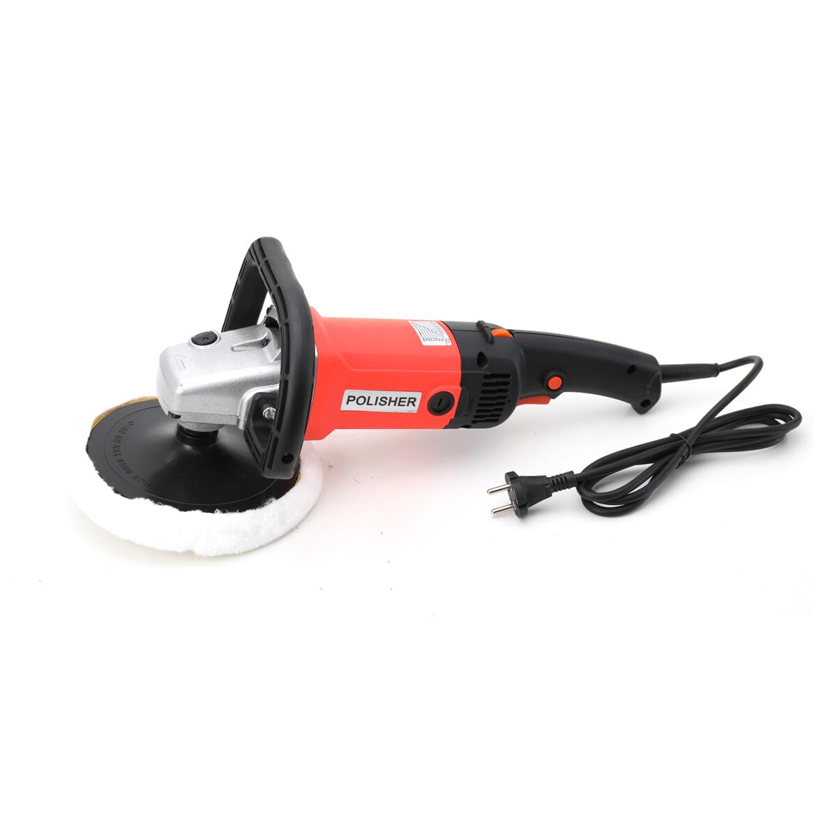 Poliermaschine Schleifmaschine, 1400W Auto Polierer Poliergerät, 8 Variable Geschwindigkeit mit 180mm Polierteller und Wollscheibe, D-Griff und Seitengriff, zum Polieren von Auto, Glas, Möbeln