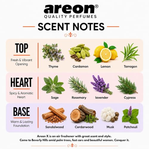 Image of AREON X AXV05 Hanging Best Car Air Freshener New Car Scent, Paper Hanging Ornaments, Long Lasting Scent for Car or Home 12 Pack