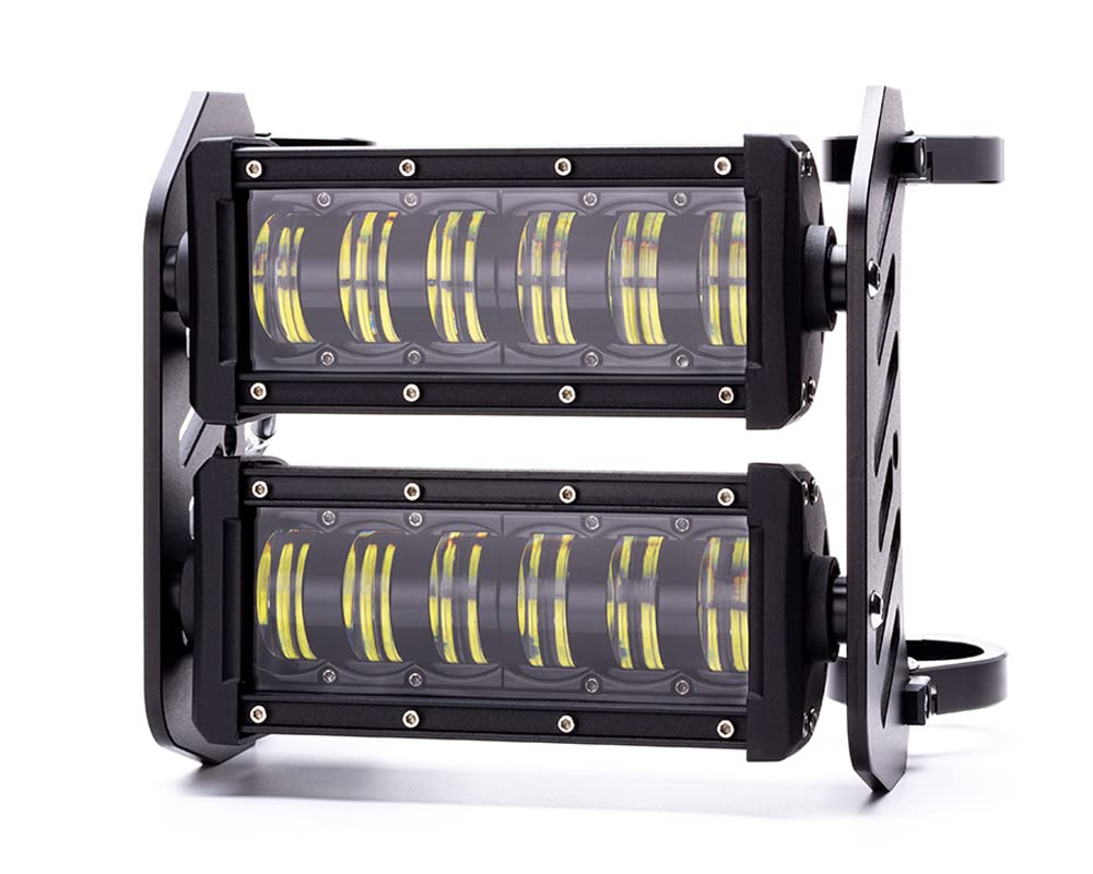 Motocykl LED zestaw reflektorów czołowych podwójna sztanga świetlna do widelców 50-51 mm