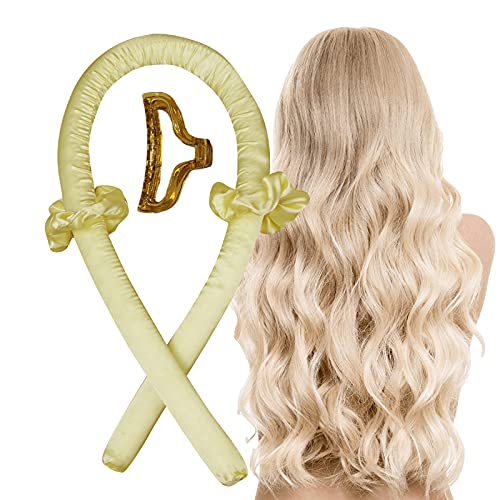 Heatless Hair Curlers - for Long Hair to Sleep in Overnight,No Heat Silk Curling Rod Headband with Clips,Curl Hair Without Heat