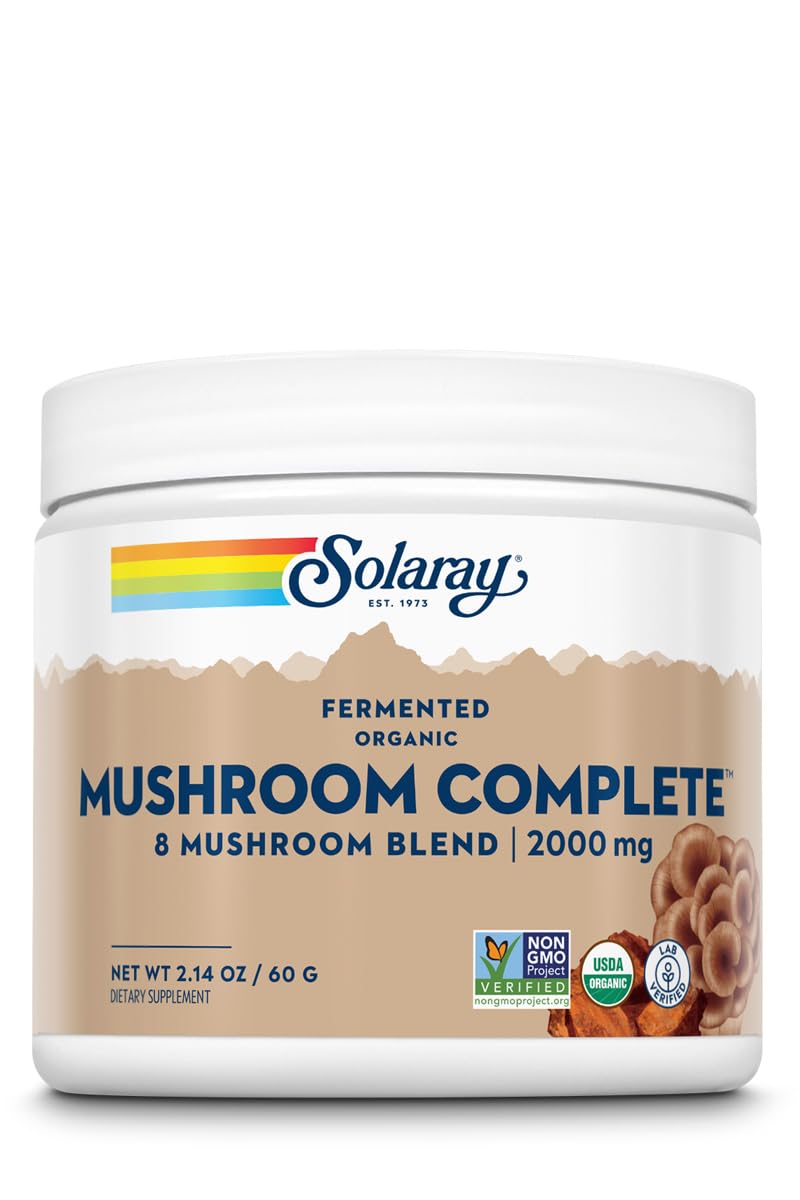 Fermented Organic Mushroom Complete, 8 Mushroom Blend, 2000 mg, 60 gm (2.14 oz) 30 Servings