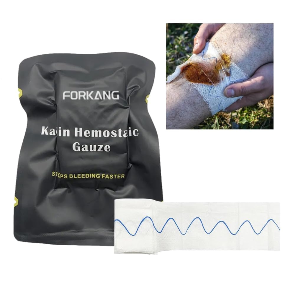 Hemostatic Dressing | Clotting Gauze | Quick Emergency Blood Clotting Combat Gauze | 2.95" x 59" (Type A: 7.5cm x 1.5m) | Trauma Wound Care | for Emergency Medical Kits