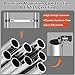 A-Frame Aluminum Telescopic Extension Ladder with Non-Slip Feet, 16.5FT Rv Telescope Foldable Extendable Compact Ladders for House Roof Travel Trailers, Adjustable Retractable, 330lbs Capacity