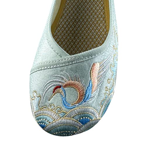 eYLun Chinese Embroidered Shoes for Women Round Toe Mary Jane Shoes Floral Slip On Loafers Comfort Ballet Flats4