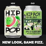 Hip Pop Real Fruit Kombucha, Apple & Elderflower | Low Calorie, No Sweeteners | Gut Friendly, Live Cultures | 24 x 330 ml - Image 4