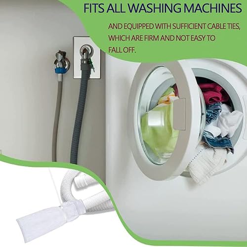 Miniatura 6 de Trampa de pelusa de nailon para sistemas de drenaje de lavadora y mangueras de descarga. Se adapta a todas las lavadoras (3 colectores de terciopelo