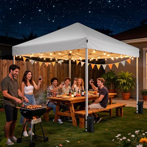 Driftalia 10x10 Pop Up Canopy with Sandbags