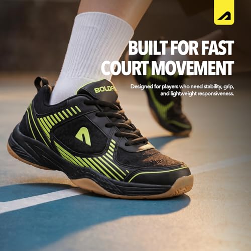 Image of Boldfit Badminton Shoes for Man Lightweight Non Marking Shoes for Badminton Breathable Anti Skid Shoe for Man Shuttle Non Marking Indoor Shoe for Pickleball, Tennis, Padel