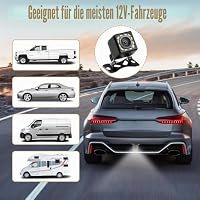 Rückfahrkamera Auto 1080P Ultra HD mit 12 LED Super Nachtsicht, 170° Weitwinkel Fischauge, IP68 wasserdicht, 12V–24V Rückfahrkamera Set mit 6m Kabel für SUV PKW LKW Wohnmobil Pickup Van Einparkhilfe – Ansicht 6