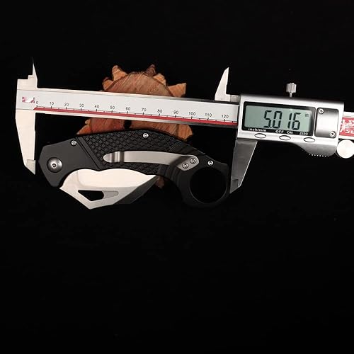 Miniatura 3 de cuchillo de bolsillo plegable táctico de la garra, mango de aluminio del CNC de la hoja del acero inoxidable del alto carbono de la supervivencia al