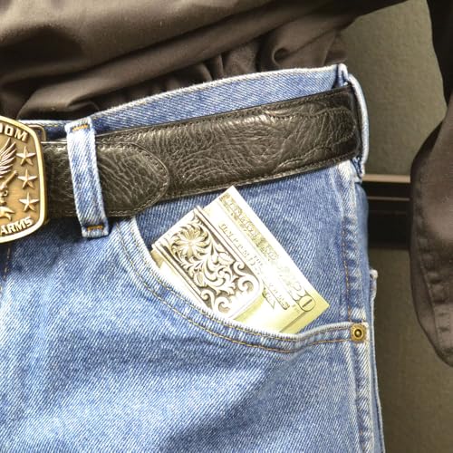Image of Montana Silversmiths LeatherCut Bitterroot Money Clip