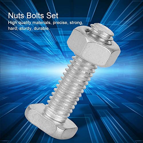 Nivvity Greenhouse Nuts,20 Set 22mm M6x22 Bolts and M6 Nut Aluminium Nuts & Greenhouse Bolts Nuts Greenhouse Bolts Set Tool Accessory for - Image 2