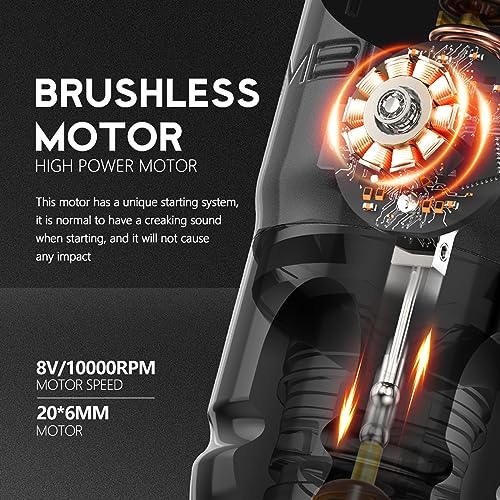 Machine à tatouer rotative forte puissance et entraînement direct droite