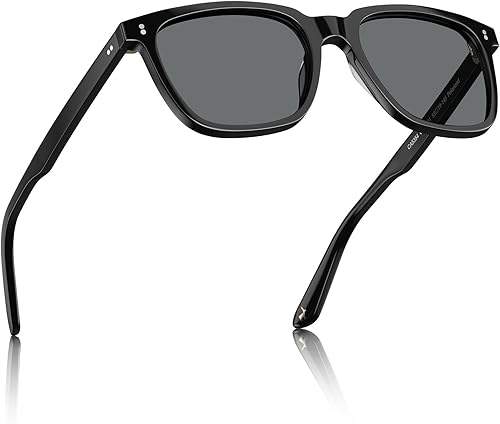 Carfia Gafas de sol polarizadas de acetato para hombre, protección UV, retro, a la moda, para conducir, golf, pesca, esquís acuáticos