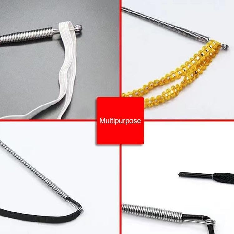 Xeerabdi Stainless Steel Flexible Drawstring Threading Tool | Bendable Spring Puller for Elastic, Rope, Cord | Multi-Purpose Threader for Pants, Hoodies, Waistbands & DIY Sewing 3