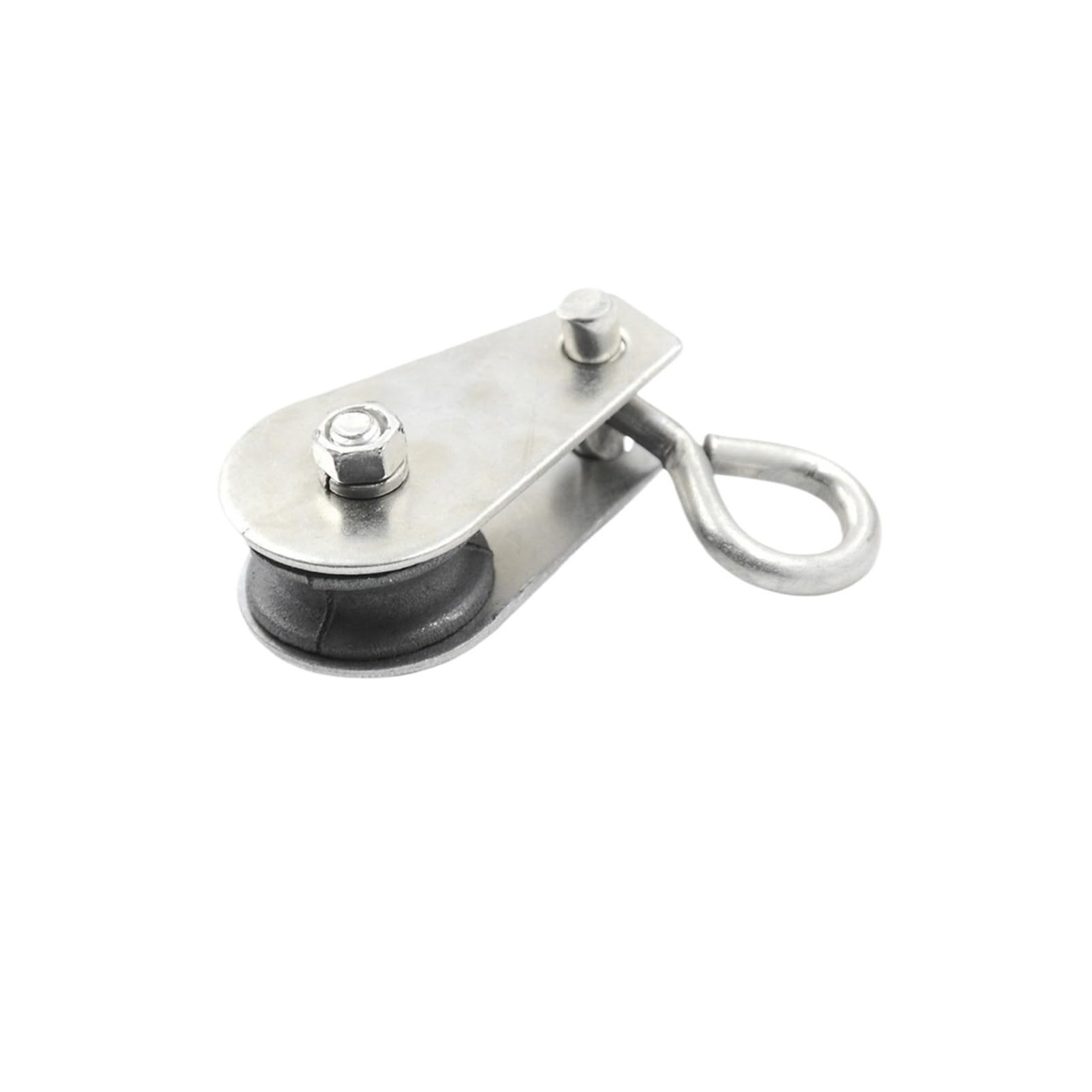 Einteilige 0,8 cm drehbare Riemenscheibe mit Rollenblock, 0,03 Tonnen Metallrad, robuste Hebeausrüstung für Rigging, Boot und industrielle Nutzung