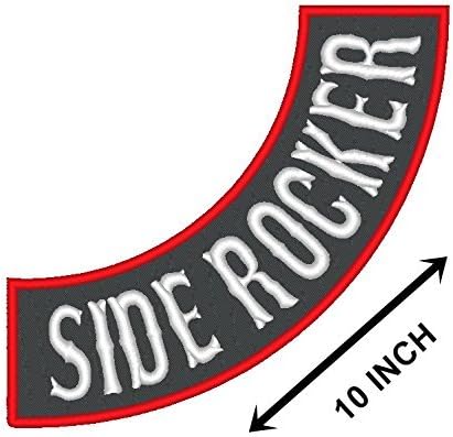 Custom Embroidered Left Side Rocker Vest Patch Motorcycle Biker Patch 10" (A)