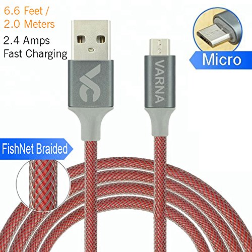 See full amazon price history chart for Varna Crafts 2 m 2.4 Ampere Nylon Fishnet Braided Micro USB Charging Cable for Android Devices (Red) Varna Crafts 2 m 2.4 Ampere Nylon Fishnet Braided Micro USB Charging Cable for Android Devices (Red) (B07DJSPGTR) Amazon Price History, Amazon Price Tracker