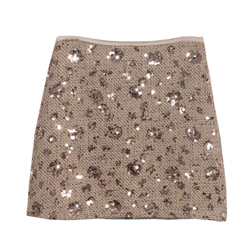 Falda con purpurina para mujer, elegante, falda envolvente de lentejuelas, para fiestas, minifalda sexy, para Nochevieja con purpurina, carnaval, disfraz, vestido de baile, falda corta de cadera