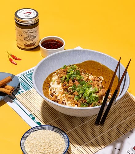 Image of RAMANO'S Shrimp Chilli Crisp Oil 240 Gms, Savoury and Spicy with 5 Chillies Blends, Sichuan Peppercorns and Real Shrimp, Rich Flavour for Seafood, Rice Dishes, Noodles, Drizzling for Noodles & Pasta