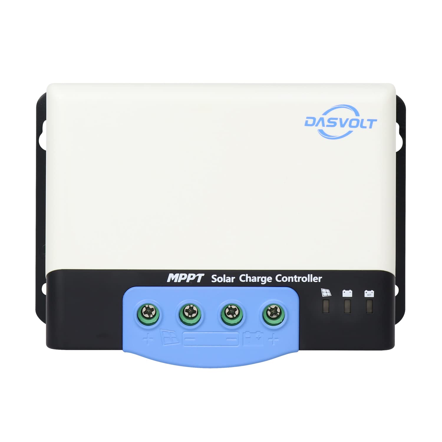 DASVOLT®, Regolatore di carica solare MPPT 30A 12V/24V Potenza in ingresso massima 400W/12V, 800W/24V per batteria al litio, piombo-acido, sigillata, flood, per camper, roulotte, barche, yacht