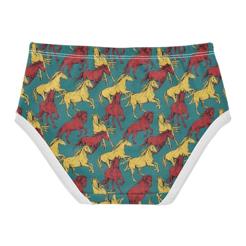 Girls' Underwear Horse Cotton Stretch Comfort Toddler Panties2