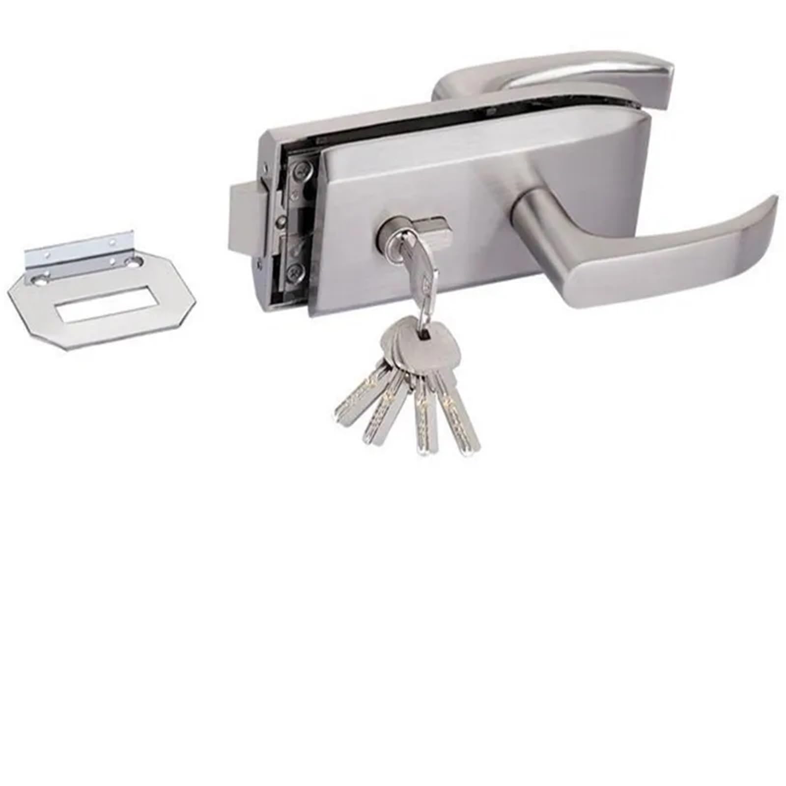 Serrure de porte en verre et aluminium pour sécuriser les bureaux et salons modernes