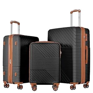 Merax Luggage Sets 3 Piece Expandable Lightweight Suitcase, Hardshell Travel Luggage with wheels 20”24”28”