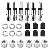 fahrradventil autoventil 24in1 Fahrradventil Set: Fahrrad Ventile Set besteht aus 6pcs Ventileinsätze, 6pcs Ventil-Schutzkappen, 6pcs Überwurfmuttern, 6pcs Felgenmuttern. Geeignet für Austausch von Blitzventil.